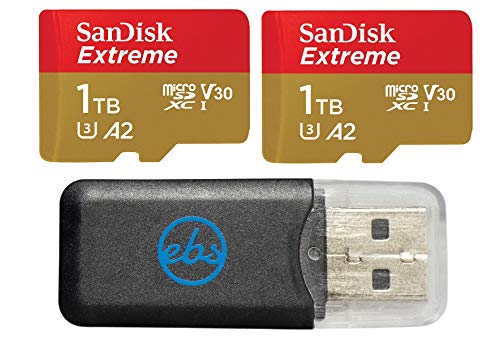 SanDisk 1TB MicroSD �G�N�X�g���[���������[�J�[�h (2�p�b�N) DJI Air 2S�AAir 2�AMini�AMini 2�AMavic 2 �h���[���V���[�Y(SDSQXAV-1T00-GN6MN)�Ή� Everything But Str