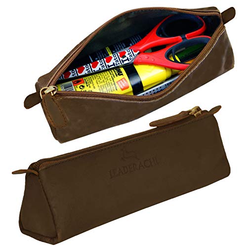 LEADERACHI Estuche de piel auténtica Hunter, MUSKAT, Muskat