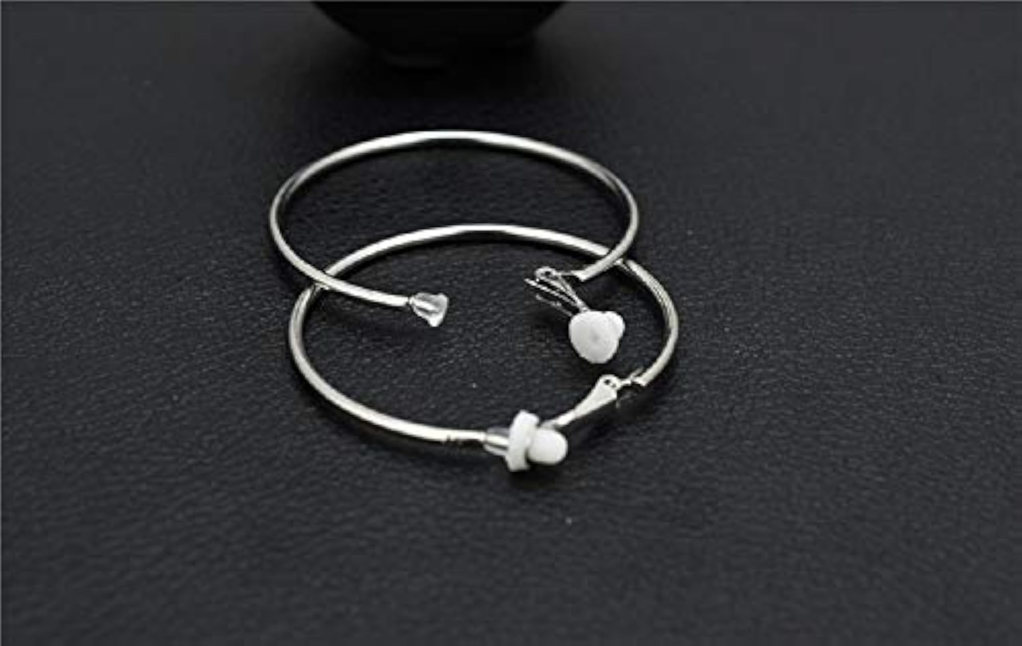 Women's Clip On Big Extra Large Fake Round Hoop Earrings