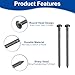 uxcell 100Pcs Small Hardware Nails, 1.2 x 25mm Carbon Steel Round Head Nail Common Finishing Nail for Household Woodworking Picture Hanging DIY Projects, Black