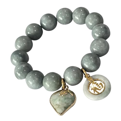 Jade Bracelets Bangle Round Real Natural Green Gems Jewelry Healing Energy Women Charms Pendant Jade Love Heart Coin Lucky Money.