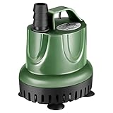 【Alta eficiencia】Caudal máximo 460l/h, motor de 10 W de alta eficiencia, equipado con 2 boquillas, 1.5m de longitud de cable, altura máxima de elevación: 1m.