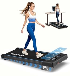 CHAOKE Walking Pad Treadmill with 9% Incline, 10KM/H Under Desk Treadmill for Home Office 2.75HP Quiet Motor Running Machines Max 330LBS Capacity with 12 HIIT Programs