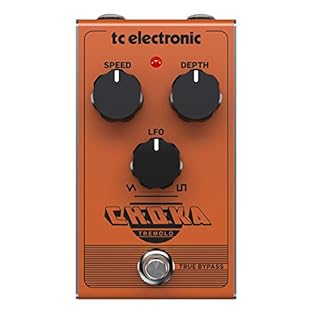 Versatile and authentic all-analogue tremolo pedal Classic 3-knob design allows you to control speed and depth Seamlessly morph between soft and hard LFO styles True bypass for ultimate signal integrity Runs on 9 V battery or the PSU-SB DC power supp...