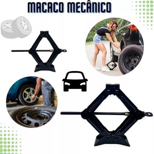 Macaco Mecânico Manual Sanfona Levanta Carro Passeio 1 Ton 1000 Kg Universal
