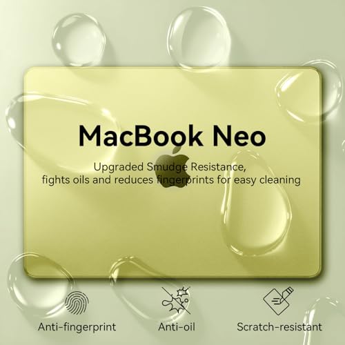 Image of EooCoo for MacBook Neo Case 13 inch 2026, 100% Match Color, Citrus Clear