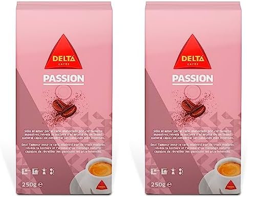 Delta Cafés Passion - Café Molido - Notas Cítricas y de Chocolate - 250 G (Paquete de 2)