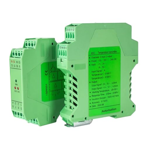 Transmisor de temperatura de termopar tipo K DC24V convertidor de señal industrial 0-1300 ℃ 3