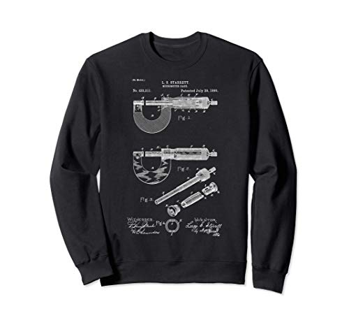 Brevet de jauge micromètre cadeau ingénieur mécanique Sweatshirt