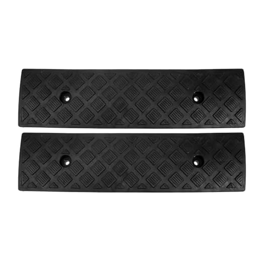 FOMIYES 2pcs Rubber Driveway Curb Ramps Kerb Ramp for Cars Multi-purpose Vehicle Ramp Wheelchair Accessible Black 3cm High Easy to Use Slope Steps
