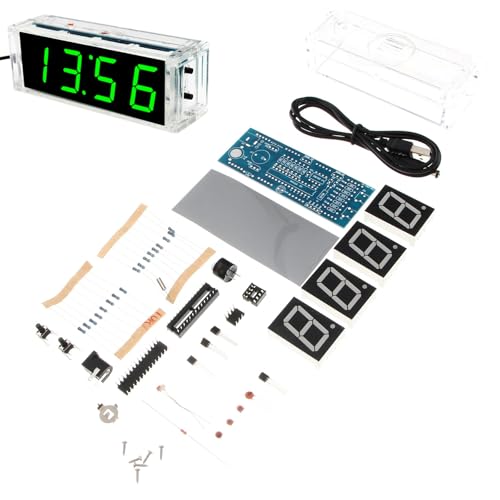 Kit de reloj digital sin ensamblar con componentes de microcomputadora PRETYZOOM de aprendizaje 2
