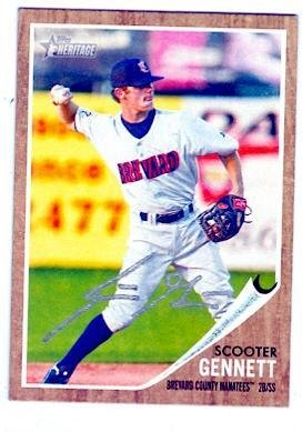 Scooter Gennett 2011 Topps Heritage Autographed Card
