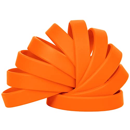 Bracelets en silicone pour enfants lot de 100 bracelets en caoutchouc sport fournitures orange