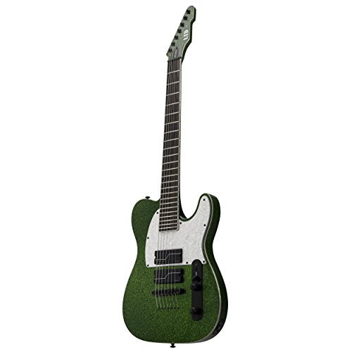 Esp Ltd Sct-607 Baritone Signature Series Stephen Carpenter Electric Guitar With Case, Green Sparkle #TOP2
