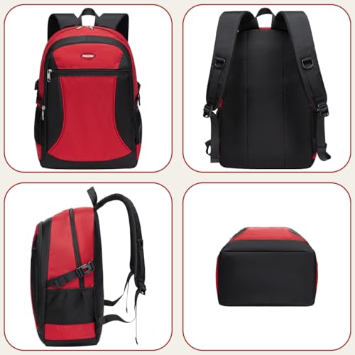 Kids Backpack for Big Boys Bookbag Middle Junior High College Student Back to School Teen Teenage Youth Schoolbag Ages 8-12 10-12 12-14 Years Old Mochilas Escolares Para Adolescentes Large 18 Inch Red 6