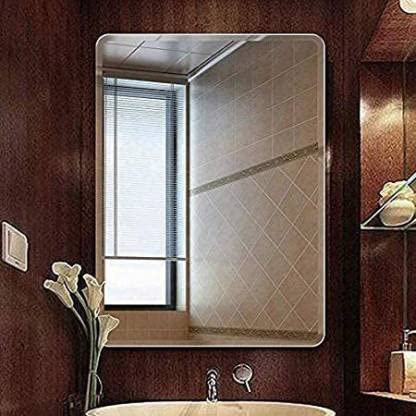 Rworld Mirror Simple Bathroom Mirror, Bevelled Edge Finish Bathroom Mirror (Rectangle)