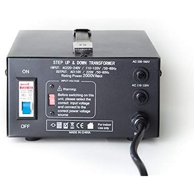 محول الجهد ELC T Series 2000 Watt - تصعيد / هبوط - 110 فولت إلى 220 فولت / 220 فولت إلى 110 فولت محول الطاقة - حماية قواطع الدائرة ، معتمد من CE