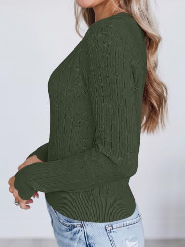 KIRUNDO Crochet Sweaters for Women Scalloped Cropped Sweater - image 7