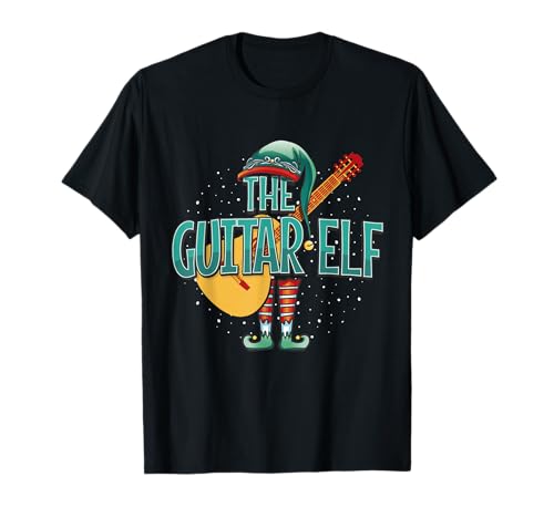 Weihnachten Gitarre Elfe für Gitarrenspieler Musiker T-Shirt