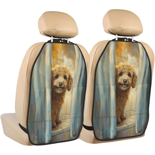 Protectores para asiento de coche de Golden Doodle para cuidar tu coche con alegría 2