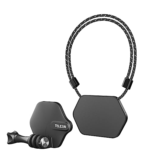 ゴープロ マウント ゴープロ マウント 磁気ネックレス マウント 磁気マグネット式マウント ネックレス式マウント 首掛け 横撮り 縦撮り アクセサリー クイックリリース ディージェイアイ インスタ360 Vlog 旅行 登山 散歩 釣り TELESIN T