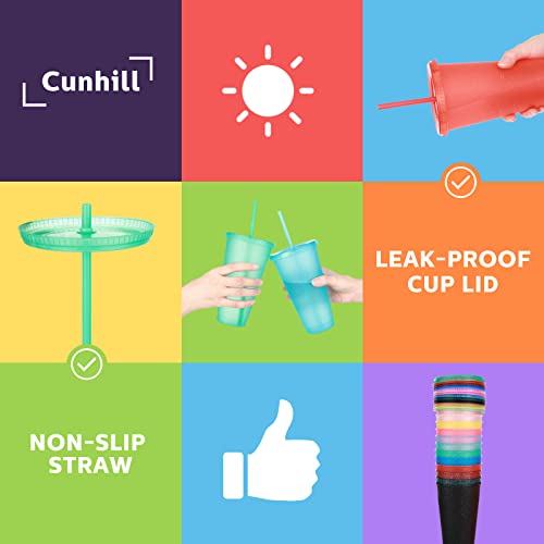 12 Packs Tumbler With Straw And Lid Water Bottle Reusable Cups Tumblers And Water Glasses Plastic Drinking Straw Tumbler Iced Coffee Travel Mug Cup For Parties Birthdays Adults (24 Oz, Assorted Color) #TOP3