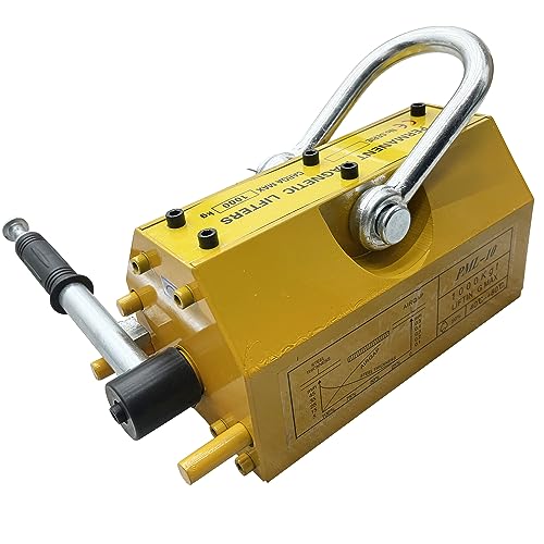 HQHAOTWU Magnetic Lifter Lift Magnets 2200lb Lifting Capacity Permanent Lifting Magnets with Release Steel Magnetic Lifter Lifting Steel Sheet and Other Magnetic Material