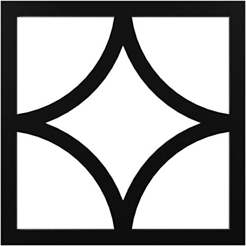 Ekena Millwork CMPP26X26STSBL Statesman Architectural Grade PVC Pierced, Black Urethane Ceiling Medallions 26"OD x 16 5/8"ID x 3/4"P