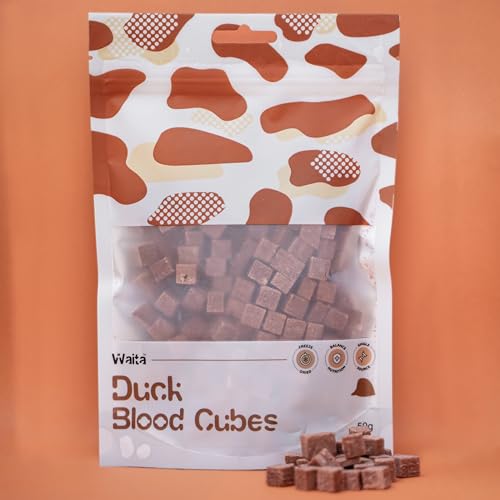 Freeze-Dried Duck Blood Cubes Fmaily Pack for Cat Treats Pets Dog Treats Natural Fresh Cat Food And Dog Food 50g*3Bag