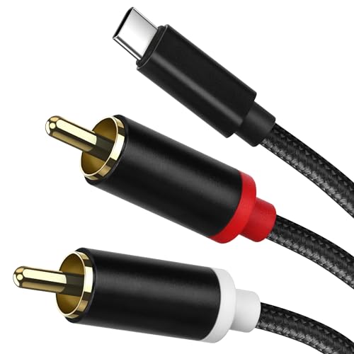 Adaptador USB C a RCA para escuchar música del móvil en el altavoz del coche o amplificador