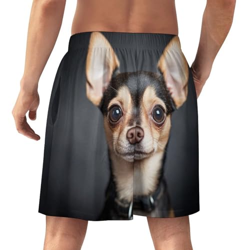 Men's Soft Breathable Lounge Shorts, Elastic Pajama Bottoms Shorts Lightweight Sleepwear3