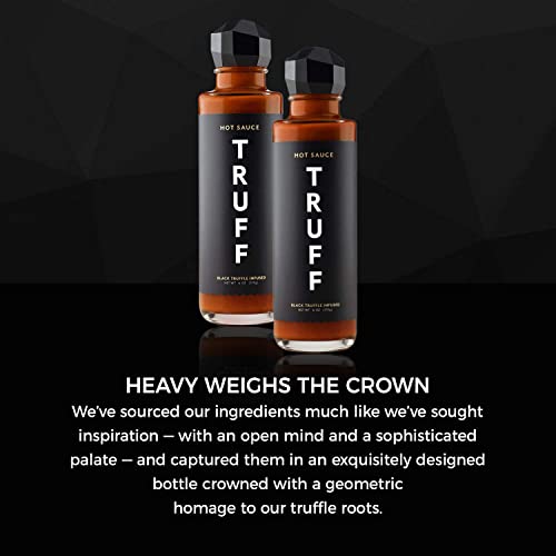 Truff Original Black Truffle Hot Sauce 2-Pack Bundle, Gourmet Hot Sauce Set, Black Truffle And Chili Peppers, Gift Idea For The Hot Sauce Fans, An Ultra Unique Flavor Experience (6 Oz, 2 Count With Premium Box) #TOP5