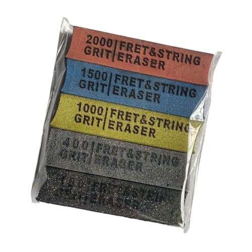 Gomme de polissage pour cordes guitare basse pour éliminer la rouille avec bloc de ponçage