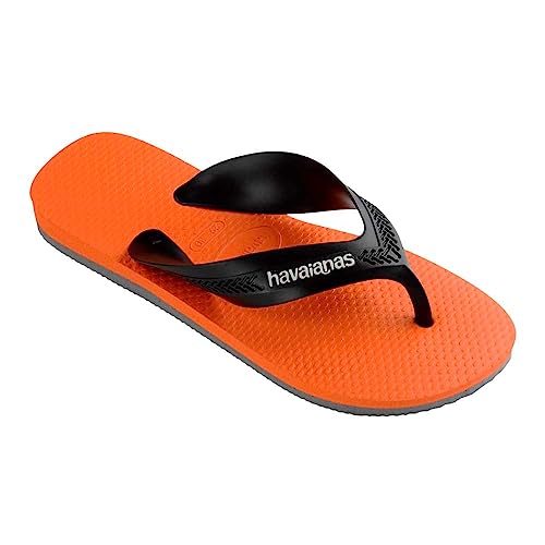 Chinelo Max, Havaianas, Meninos, Cinza/Laranja, 29/30