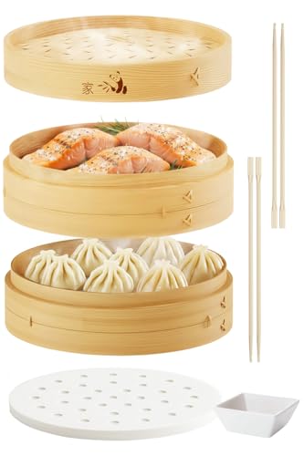 Prime Home Direct Bamboo Steamer Basket 10-Inch |...40