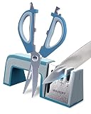 Wamery Knife and Scissors Sharpener 4-Stage. Repairs, Restores, & Polishes Blades of Any Hardness. E