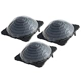 VINGLI Solar Pool Heater Above Ground Domed Solar Powered Swimming Pool Heater Contour Pool Heating Coil (3 Packs)