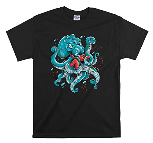 T-shirt Octopus Diver Sea noir XL l'esprit des grands fonds marins