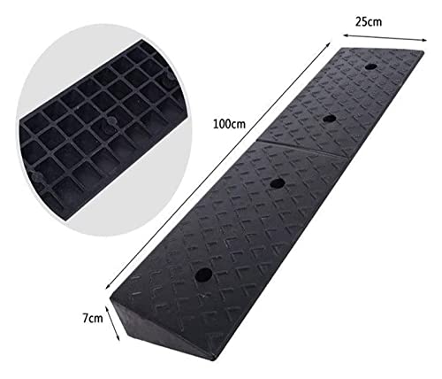 Rampas de caucho para vehículos 7 cm negro miniatura 2