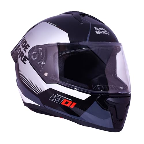 Image of Royal Enfield Override FF RIDEMORE Full Face Helmet | Spoiler & Air-Vent System | High-Impact ABS Shell | Certification: ISI & DOT | UV Treated Visor | Micrometric Buckle Stellar Blue XL