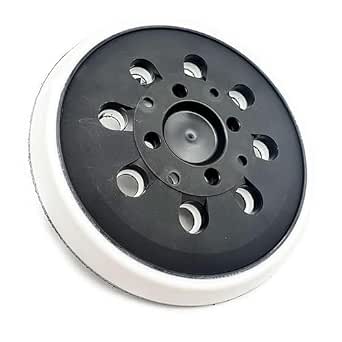 Sanding Disc 125 mm, PU, Black, 60 Grit, Compatible with Angle Grinder, 125 mm Arbor Hole, 8-Hole Dust Absorption, Velcro Backing Pad, Bosch PEX 300 AE/PEX 400 AE Compatible