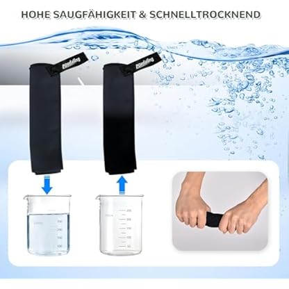 Fosdaling Mikrofaser Handtuch 3er Set - Groß 180×90cm & 2 Klein 80×40cm, Schnelltrocknend Microfaser Sporthandtuch, für Reisehandtuch, Badetuch, Fitness & Sport Handtücher und Strandtuch (Dunkelgrau) – Bild 8