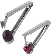 Westmark Set: 1 Kirschen- + 1 Pflaumenentsteiner für küchenfertig entsteinte Früchte, Aluminium, ...