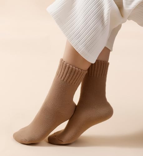 Image of KANAV Women's Warm Winter Thermal Socks - Thick, Soft, Cute & Comfy Slouch Socks
