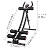 ONETWOFIT Core&Abdominal Trainers Abdominal Workout Machine, Height Adjustable Home Ab Trainer with LCD Display OT129