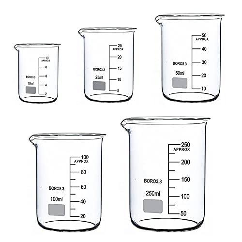 Manikarn Borosilicate Glass Beaker 10ml / 25ml / 50ml / 100m...