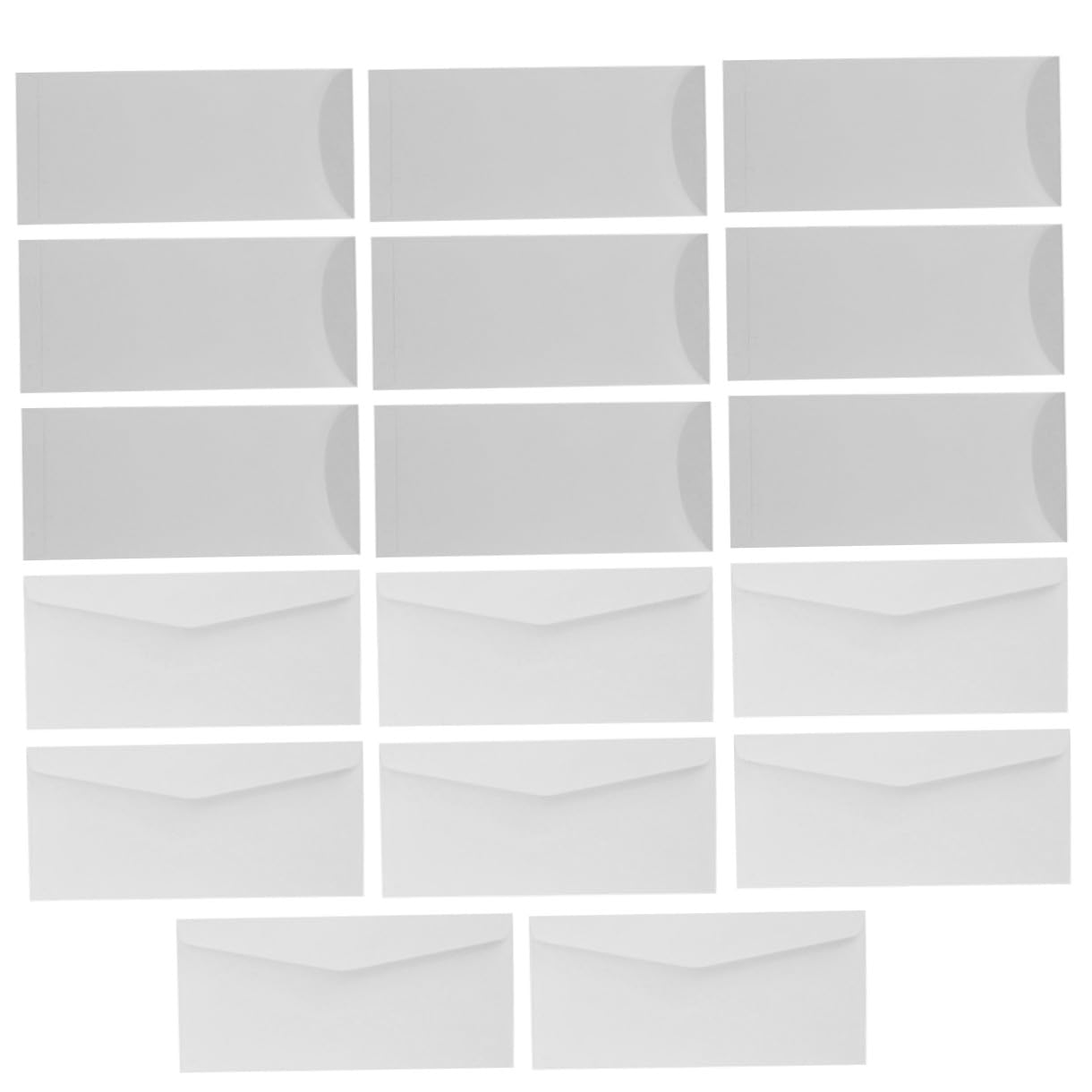 VILLCASE 5 Set Busta Bianca Buste Vuote Documento Pacchetto Adesivo Adesivi Per Vuoto Piccole Buste Riutilizzabile Pacchi Note Organizzatore Postali Poli Carta 40 Pezzi * 5