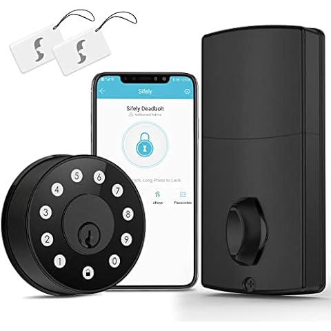 Sifely Smart Lock, Keyless Entry Door Lock, Smart Deadbolt, Smart Door Lock, Deadbolt Lock, Digital Door Lock, Keypad Deadbolt Lock, Smart Locks Deadbolt, Door Locks with Deadbolt (Fob Supported) Cover
