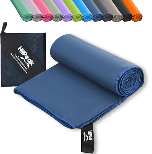 HiiPeak Small Microfibre Gym Towel for Active Sports (40x80cm) Running, Perfect for Athletes Training Outdoors - Quick Dry Lightweight Absorbent Swimming Hiking Drying Towel for Men,Women