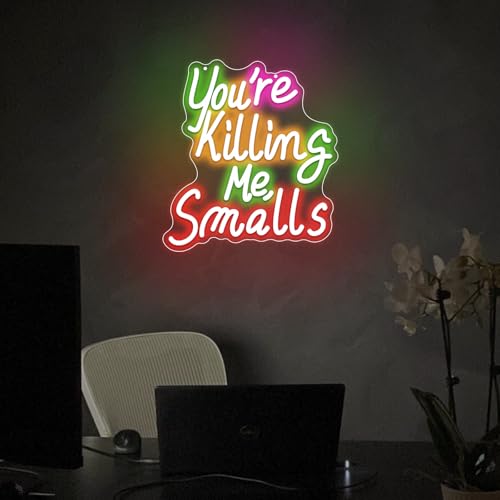 Image of You're Killing Me Smalls Neon Signs for Wall Decor Dimmable Merry Christmas Led Lights Signs Letters Neon Light for Christmas Party Bar Bedroom Home Shop Party Decor Birthday New Year Gifts
